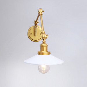 Schwenkbare Vintage Wandleuchte „Wallen“ - E27 Lampe in Gold