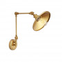 Goldene Retrolampe - E27 Wandleuchte - Gold, Schwarz, Weiß - schwenkbar, Gelenkarm