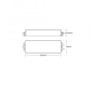 Controller für RGB / RGBW LED Streifen mit 150W Netzteil - 24V DC - WLAN + 2,4G - IP67 - Abmessungen