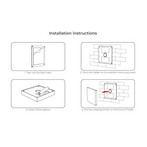 RGB+CCT Touch-Steuerung 1 Zone - Schwarz - Mi-Light - Wandmontage, Halterung, magnetisch