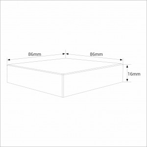 RGB+CCT Touch-Steuerung 1 Zone - Schwarz - Mi-Light - Abmessungen