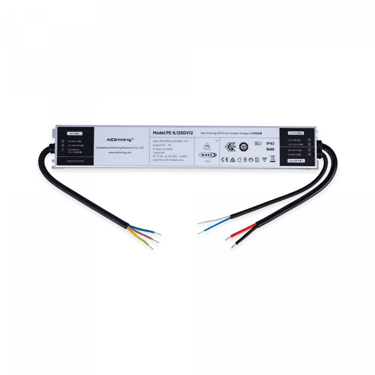 LED-Netzteil CV 12V 120W 10A dimmbar DALI/PWM IP67