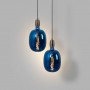 Dekorative LED Filament Lampe, blau - E27 T170 - Dimmbar - 4W - 4200K - Vintage Retro Glühfadenlampe