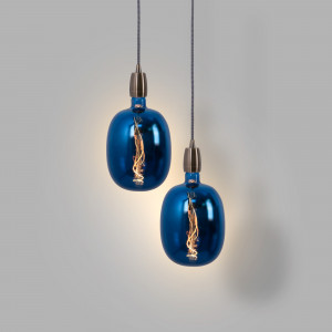 Dekorative LED Filament Lampe, blau - E27 T170 - Dimmbar - 4W - 4200K - Vintage Retro Glühfadenlampe