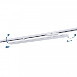 Schwenkbare LED Leuchte für 3 Phasen Schienensystem 40W - CCT - CRI90 - KGP Treiber - Weiß - CCT Schalter - schwenken