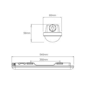 Pack x 40 - Verknüpfbare Feuchtraumleuchte 9W - 60cm - IP65 - 4000K - Installation - Abmessungen