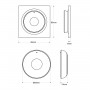 MINI RF Wandschalter - einfarbig + CCT - Magnethalter - MiLight - Schwarz - LED Steuerung Abmessungen