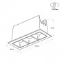 LED Deckeneinbauspot 6W - UGR18 - CRI90 - OSRAM LED - einbaustrahler, Weiß - LED Deckenspot Abmessungen