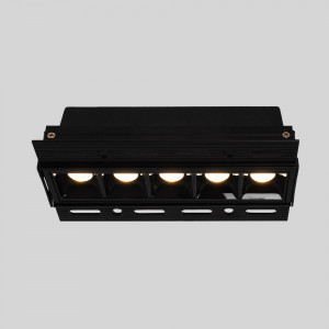 LED eckige Einbauleuchte Gipskartonplatte - 12W - UGR18 - CRI90 - schwarz, deckeneinbau