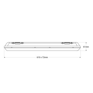 LED Feuchtraumleuchte CCT, koppelbar - 60cm - 21W - IP65 - wannenleuchte - abmessungen