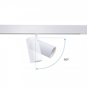 LED Strahler für Magnet Schienensystem RGB + CCT - 48V - 25W - MiLight - schwenkbar