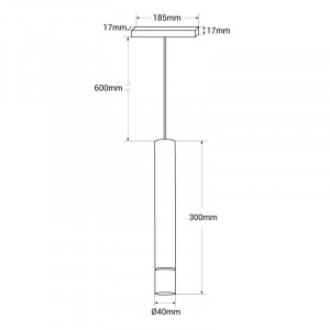 LED Pendelleuchte Schienensystem, magnetisch 48V 8W abmessungen