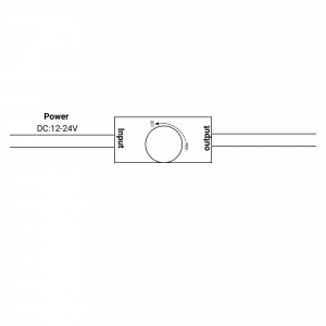 Dimmer für einfarbige LED Streifen 12-24V DC 2A platzsparender helligkeitsregler