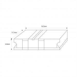 Schnellverbinder Hippo COB LED Streifen PCB 10mm 2-polig 24V abmessungen