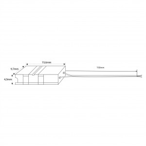 2-poliger Schnellverbinder Hippo LED an Netzteil PCB 10mm 24V abmessungen