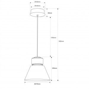 LED-Leuchte für Kleidung und Fashion 36W CRI90 3000K KeGu abmessungen