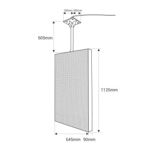 Digital Signage Display P2.5 LED 64x112cm Indoor abmessungen