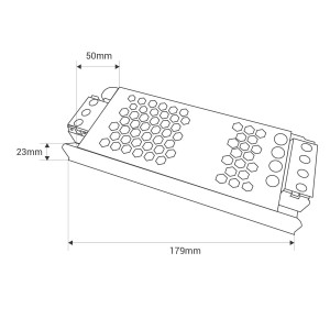 LED Netzteil 300W 24V 12.5A Lochblech abmessungen