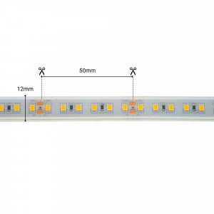 LED Streifen 24V DC einfarbig 18W/m 12mm IP67, 5 Meter led streifen kürzen