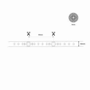 LED Streifen wasserdicht 24V Einfarbig 9,6W/m IP68 5 Meter led streifen kürzen