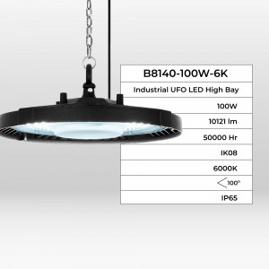 LED UFO Hallenstrahler 100W 100lm/W IP65 staubdicht, schlagfest