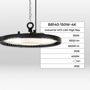 LED UFO Hallenstrahler 150W 100lm/W IP65 hohe lichtausbeute