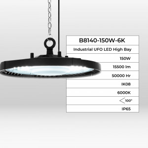 LED UFO Hallenstrahler 150W 100lm/W IP65 hohe lichtausbeute