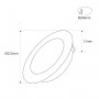LED Einbaustrahler ultra slim 18W CCT 208mm Einbauöffnung, abmessungen