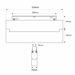 Lampe für magnetisches Schienensystem 48V 12W 2800K OSRAM UGR18 schwenkbar abmessungen