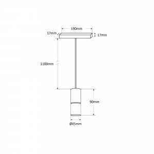 LED Pendelleuchte für Magnet 48V Schienensystem 5W dimmbar abmessungen