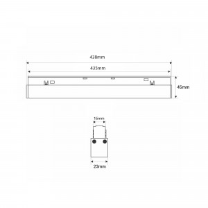 Leuchte für Magnet Schienensystem 48V CCT 20W DALI-2 dimmbar UGR18 abmessungen