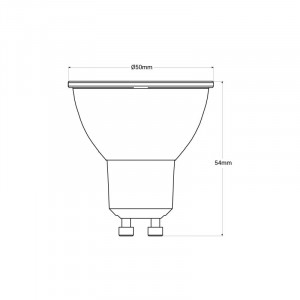 Einbaustrahler Set eckig 93x93mm (silber) + GU10 5,4W + Fassung abmessungen