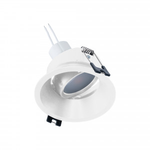 Einbaustrahler-Set Ø93mm (weiß) + Glühbirne GU10 5,4W + Glühbirnenfassung