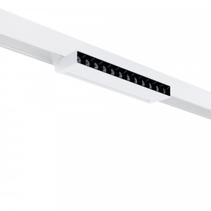 Verstellbarer linearer Strahler für Magnetschiene 48V- 12W - 2800K - OSRAM Chip - UGR18 - Weiß