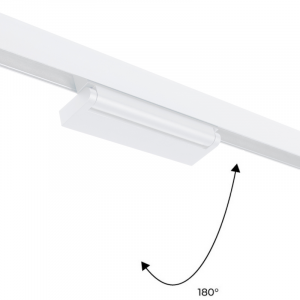 Verstellbarer linearer Strahler für Magnetschiene 48V- 12W - 4000K - OSRAM Chip - UGR18 - Weiß