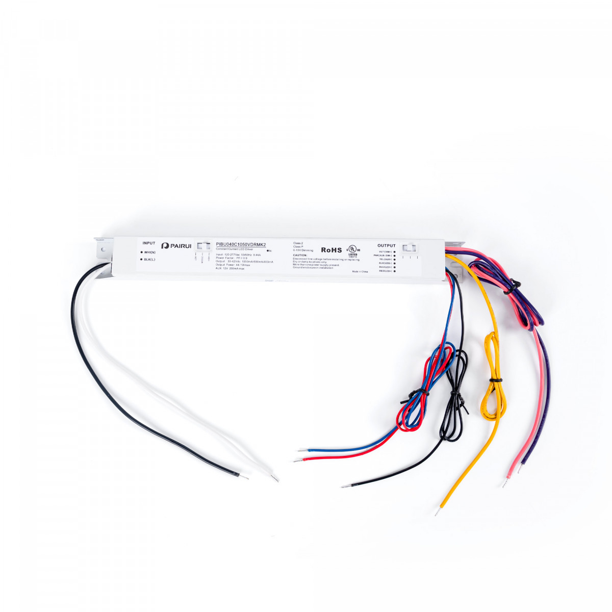 Treiber für CCT LED Linienleuchte - Dimmbar 0-10V + 12V Netzteil - 30-42V DC - 44W - 650-1050mA