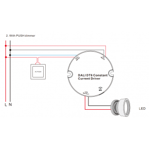 Dimmbarer DALI Treiber DT6 NFC einfarbig 220-240V - Ausgang 10-42V DC - 100-500mA - 10W