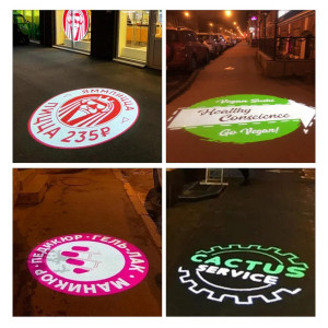 GOBO LED logo projektor - 40W - 30° Optik - Außenbereich - Drehbar | logo projektor outdoor