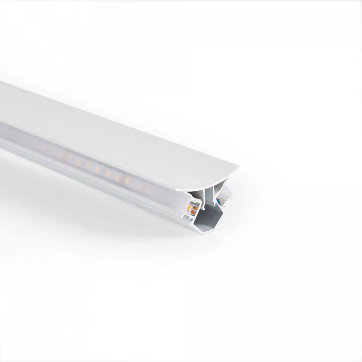 Aluminiumprofil für Ecken - Doppelte LED-Streifen - 38,7x39 mm - 2 Meter