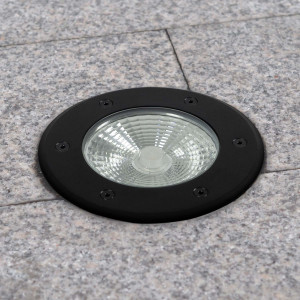 RGB-LED-Bodenleuchte für außen - 18W - 12V DC - IP67 - Ø15cm - 30º