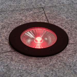 RGB-LED-Bodenleuchte für außen - 18W - 12V DC - IP67 - Ø15cm - 30º