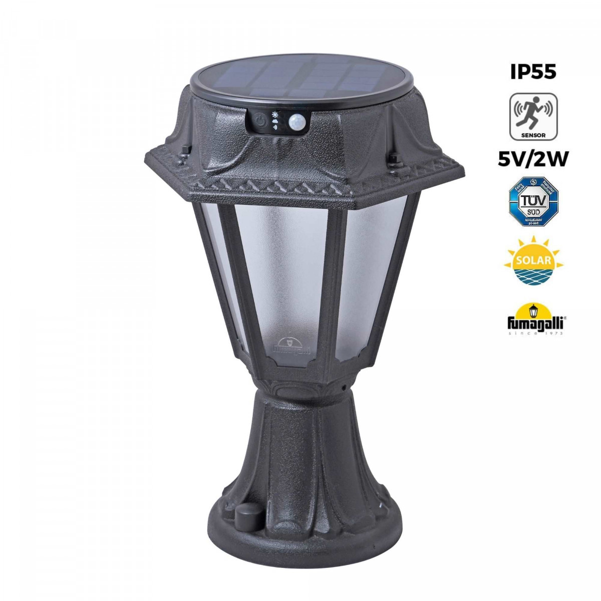 MINILOT/ROSETTA" Solar-Straßenlampe mit PIR-Sensor - 3 Betriebsarten - CCT