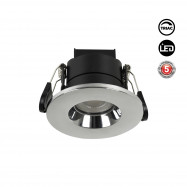 CCT LED-Einbaustrahler - 6W - TRIAC dimmbar - Ø68mm - IP65 - Chrom