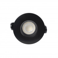 CCT LED-Einbaustrahler - 6W - TRIAC Dimmbar - Ø68mm - IP65 - Schwarz