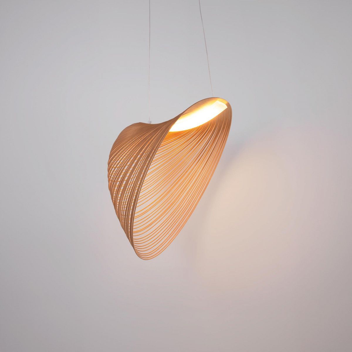 Holz Pendelleuchte im Design „Bogam 40“ – 14W – Ø 40cm