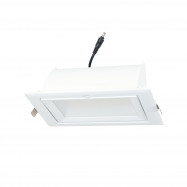 Rechteckiger LED-Einbaustrahler - Schwenkbar - CCT 60W - Weiß - 100° LIFUD-Treiber