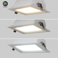 Rechteckiger LED-Einbaustrahler - Schwenkbar - CCT 60W - Weiß - 100° LIFUD-Treiber