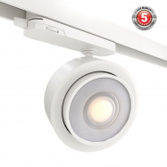 Runder LED CCT 3-Phasen-Schienenstrahler – 35W – ZOOM 15º-45º – CRI 90