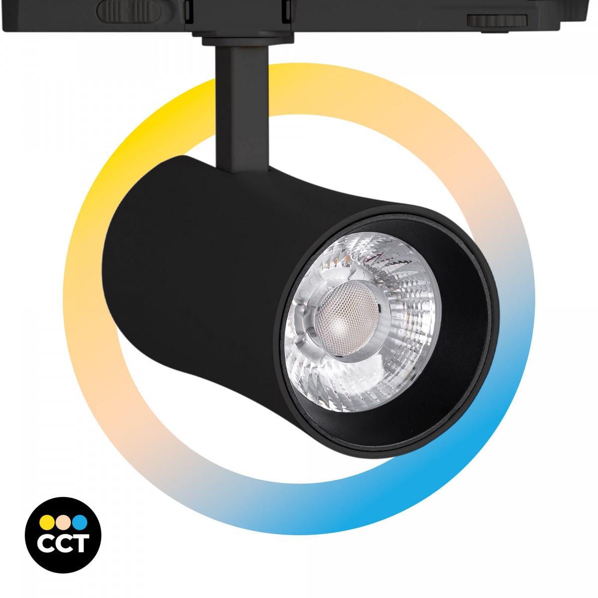 Architektonischer LED CCT 3-Phasen-Schienenstrahler - 20W - CRI 90 - KGP Driver