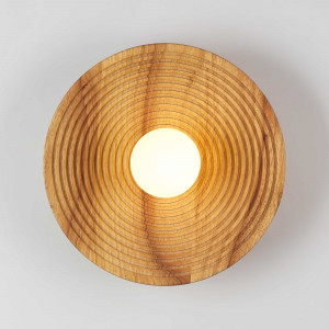 Design-Wandleuchte aus Holz "RIANNE" - G9 - Ø28cm